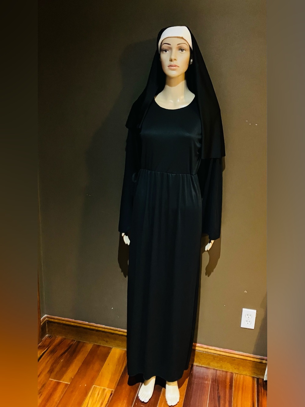 Classic Black Modest Maxi Dress
